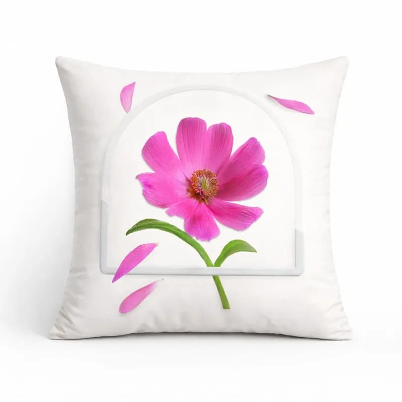 Elegant Pink Blossom Cushion