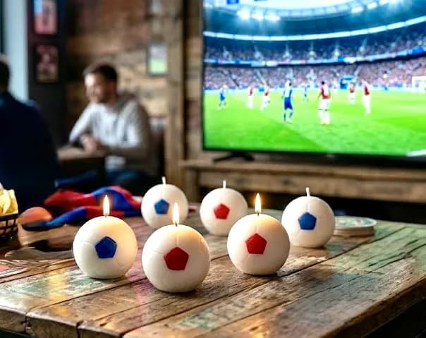 Mini Soccer Ball Candle